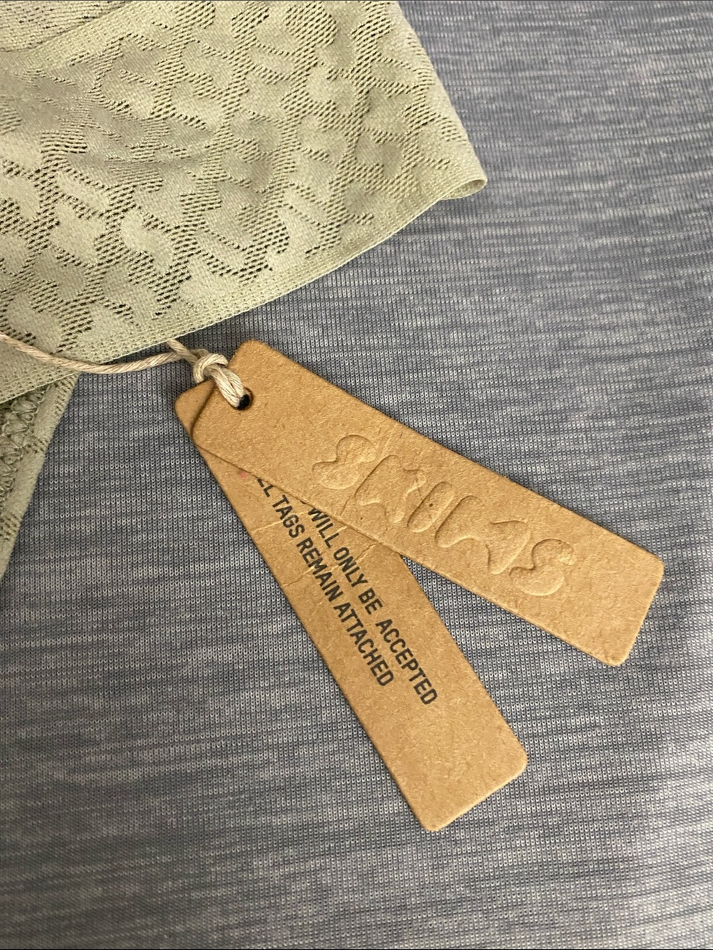 3/$30 SKIMS Sage Green Textured High-Cut Bikini Panty - Picture 3 of 6